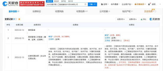 深海AI啟航 解讀DeepSeek公司新增互聯網信息服務與人工智能行業應用系統集成服務